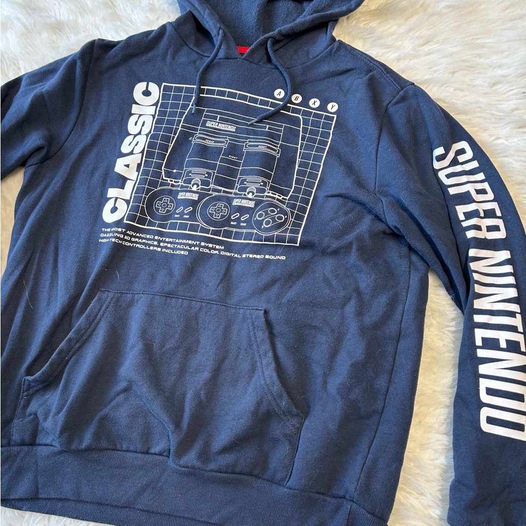 Nintendo Super Nintendo Navy Hoodie